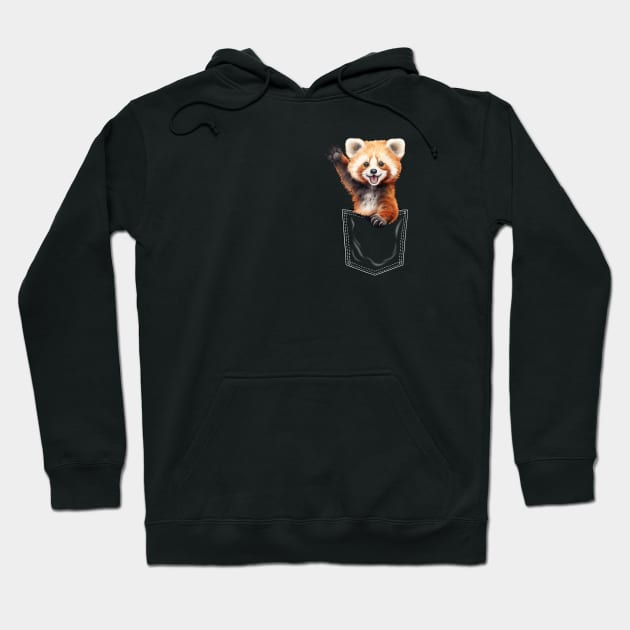 Pocket animals red panda Hoodie by Violet77 Studio